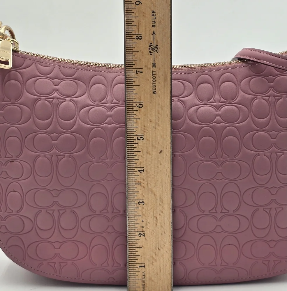 Coach Teri Hobo In Signature Embossed Leather, EUC - Picture 13 of 15